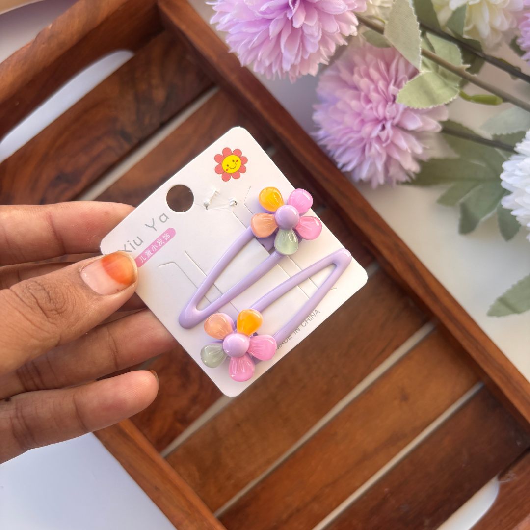 Rainbow Blossom Hair Clip