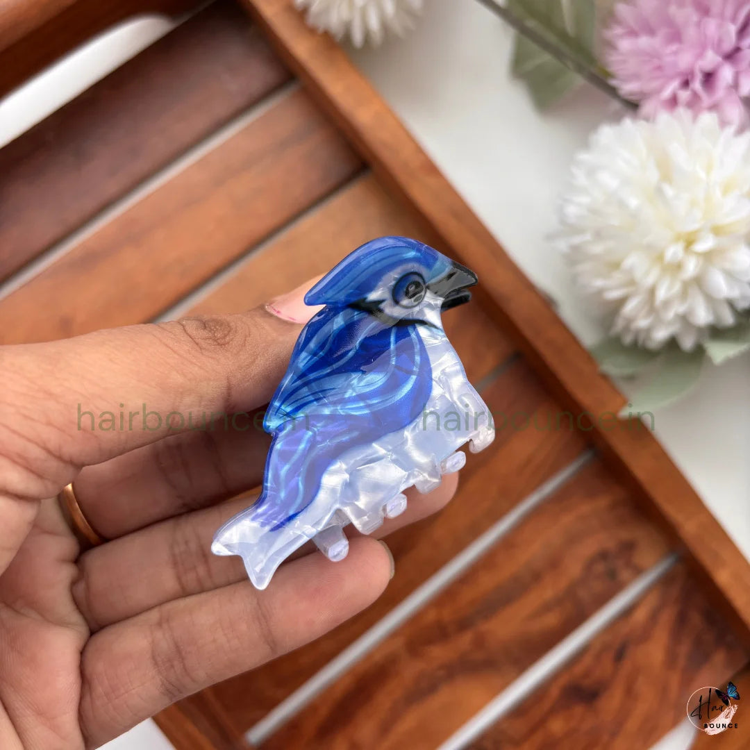 Colourful Cardinal Bird Hair Claw Clip – Medium
