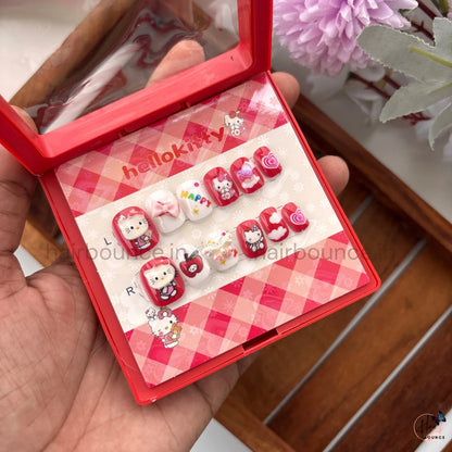 Kawaii Kids Press-On Nail Set – Reusable Fake Nails (6 Designs)