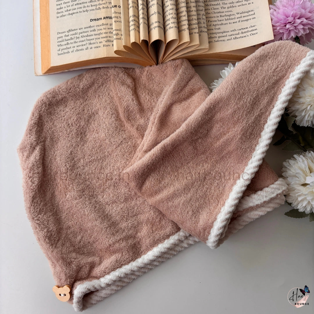 Soft Microfiber Hair Drying Towel Cap – Quick Dry Hair Wrap