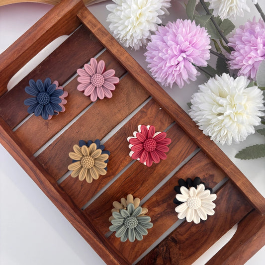 Dual Colour Sunflower Hair Claw - Small