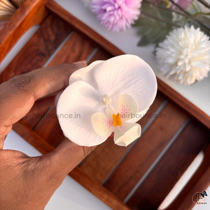 Velvet Orchid Bloom Hair Claw - Medium