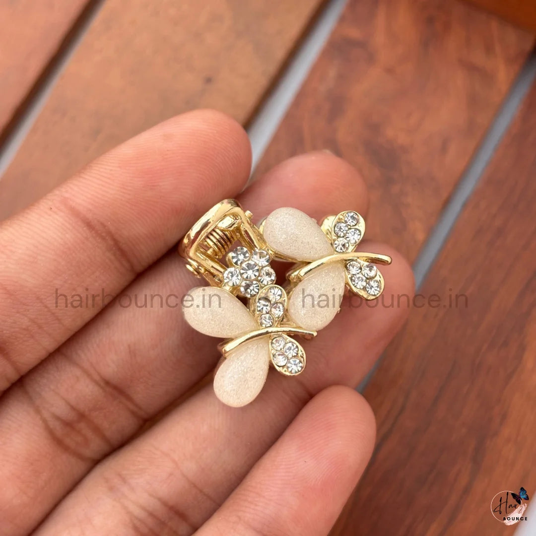 Crystal Butterfly Garden Mini Hair Claw Clips – Pack of 6