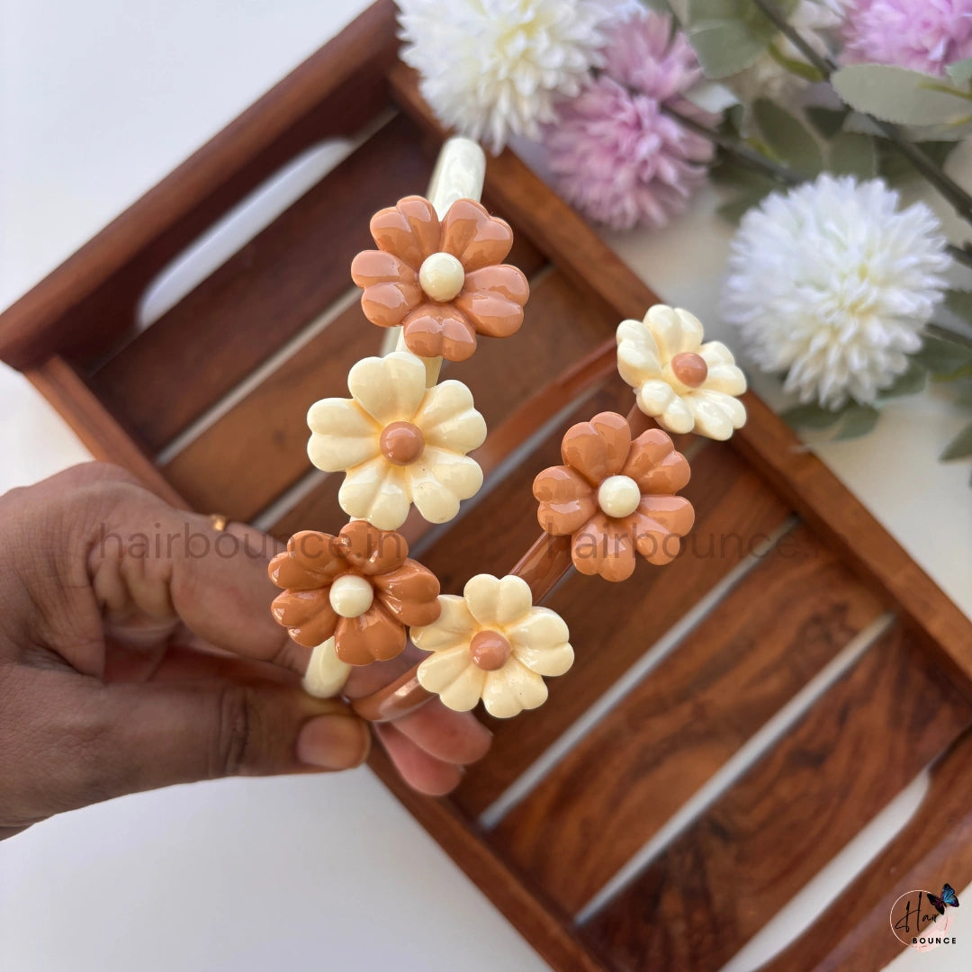 Retro Daisy Hairband – Dual Tone Collection
