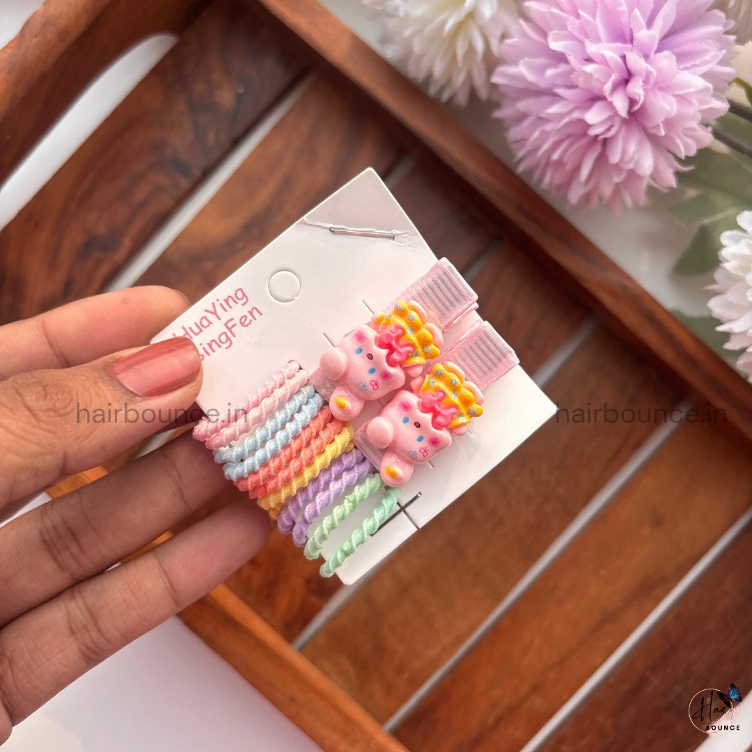 Pastel Cartoon Snap Clips for Kids