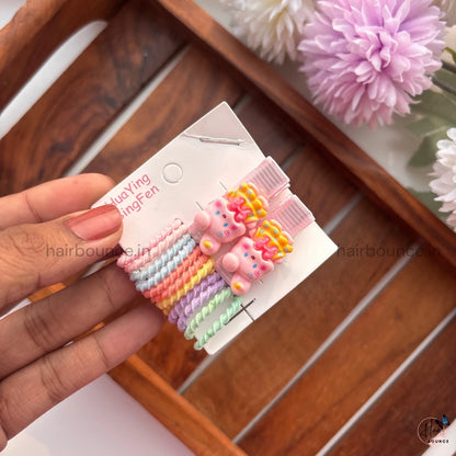 Pastel Cartoon Snap Clips for Kids