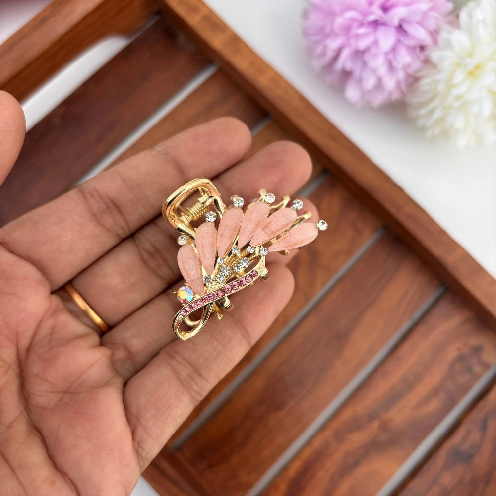 Premium Metal Knot Leaf Hair Claw - Medium