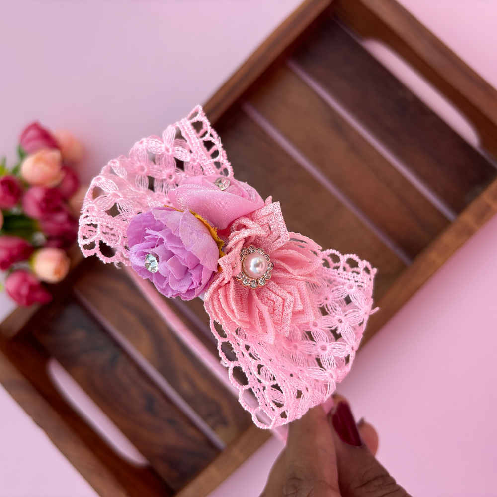 Bow Double Rose Headband