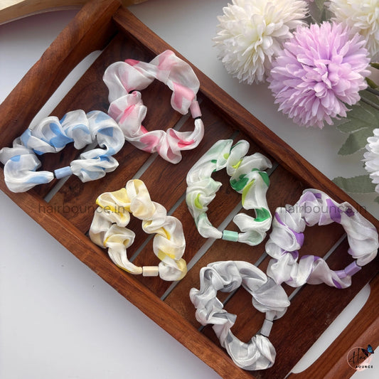Pastel Swirl Sheer Scrunchie