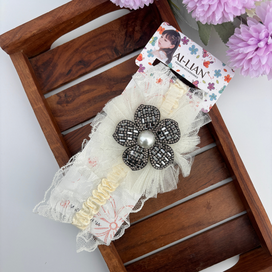 Pearl Bloom New Born Headband