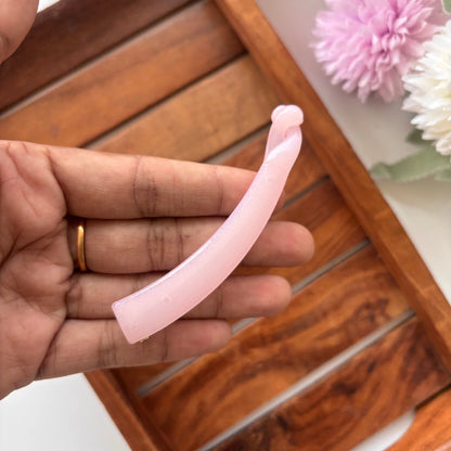 Glossy Pastel Curve Banana Clip - Medium