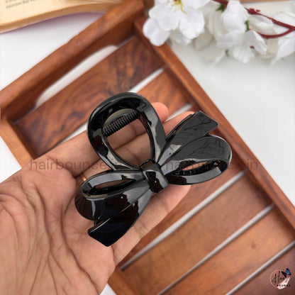 Transparent Bow Hair Claw Clip – Medium