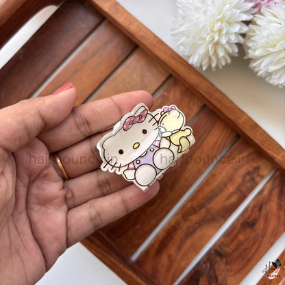 Cute Kitty & Teddy Hair Claw – Medium