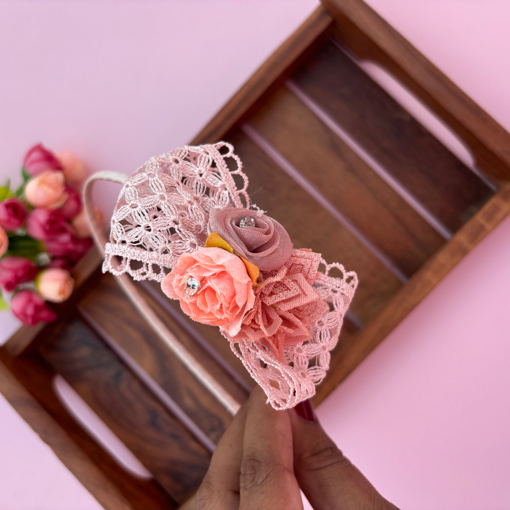 Bow Double Rose Headband