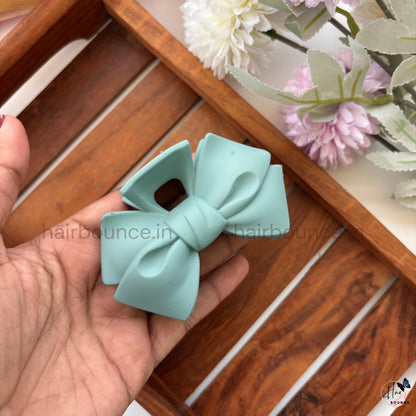 Colourful Matte Finish Bow Hair Claw - Large