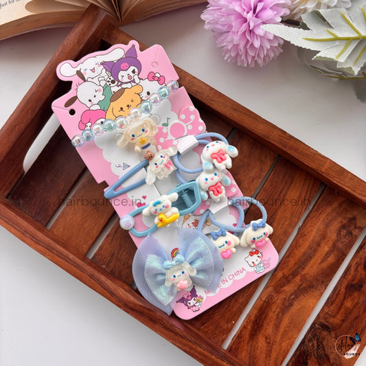 Blue Cute Puppy Dream Hair Accessory Set – 8 Pcs