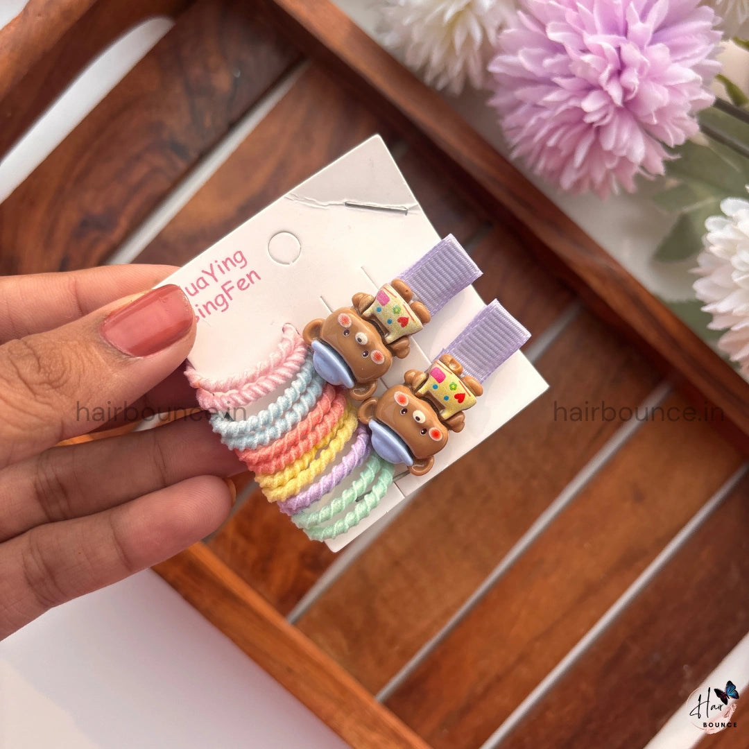 Pastel Cartoon Snap Clips for Kids