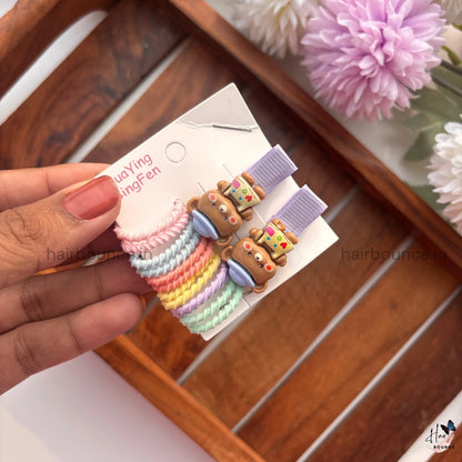 Pastel Cartoon Snap Clips for Kids