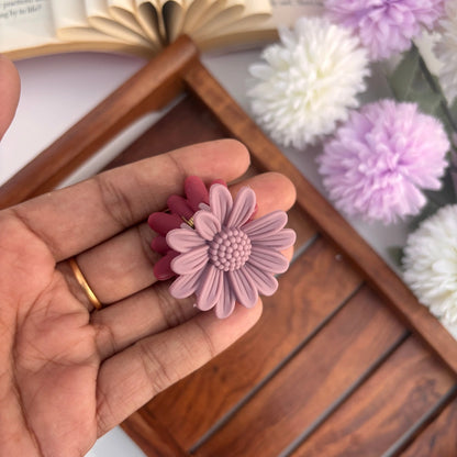Dual Colour Sunflower Hair Claw - Small