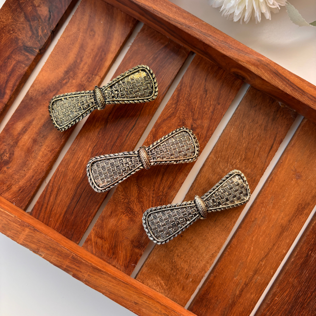 Antique Bow Weave Hair Clip