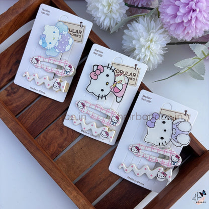 Pretty Kitty Kids Hair Clip Set – Pack of 3