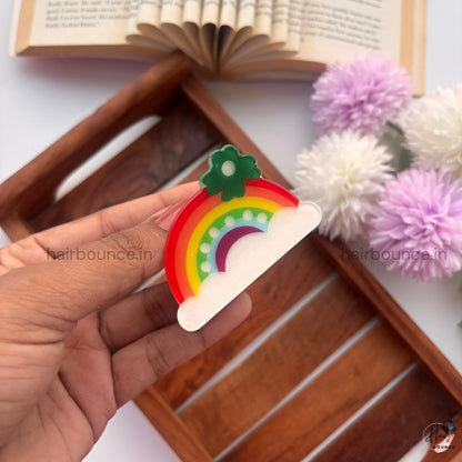 Happy Rainbow Hair Claw - Medium