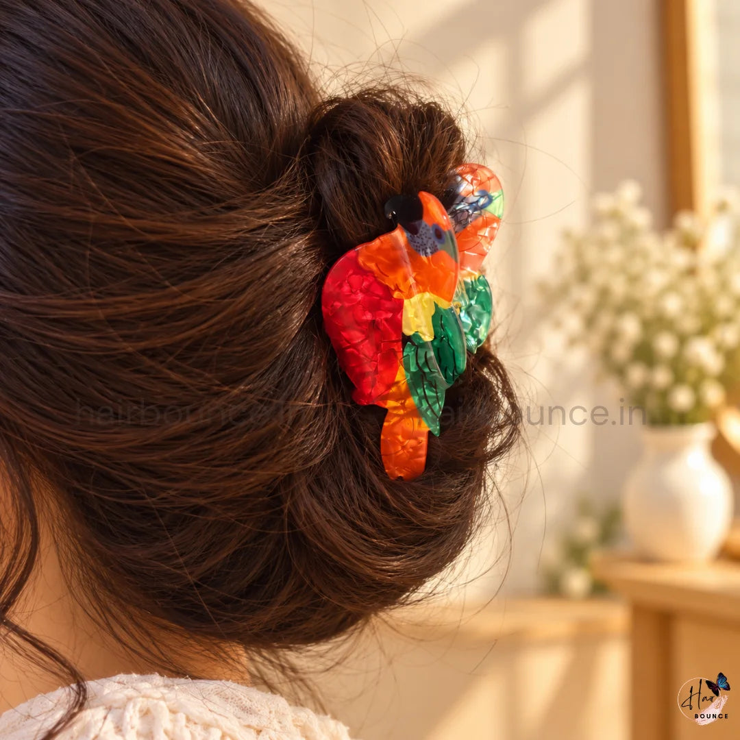 Colourful Bird Hair Claw Clips – Large