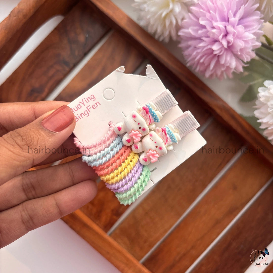Pastel Cartoon Snap Clips for Kids