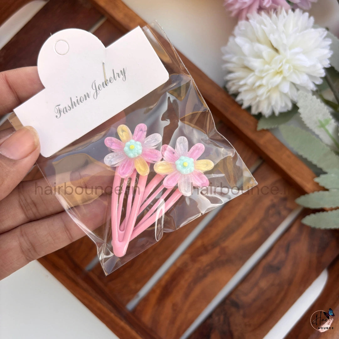 Rainbow Daisy Kids Hair Clips