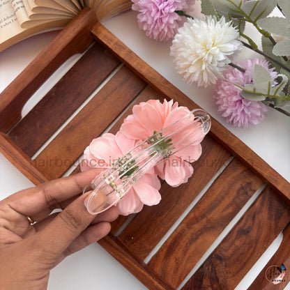 Peony Bloom Curved Hair Clip – Large