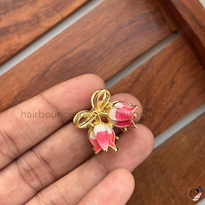 Tulip Bow Metal Hair Claw - Mini