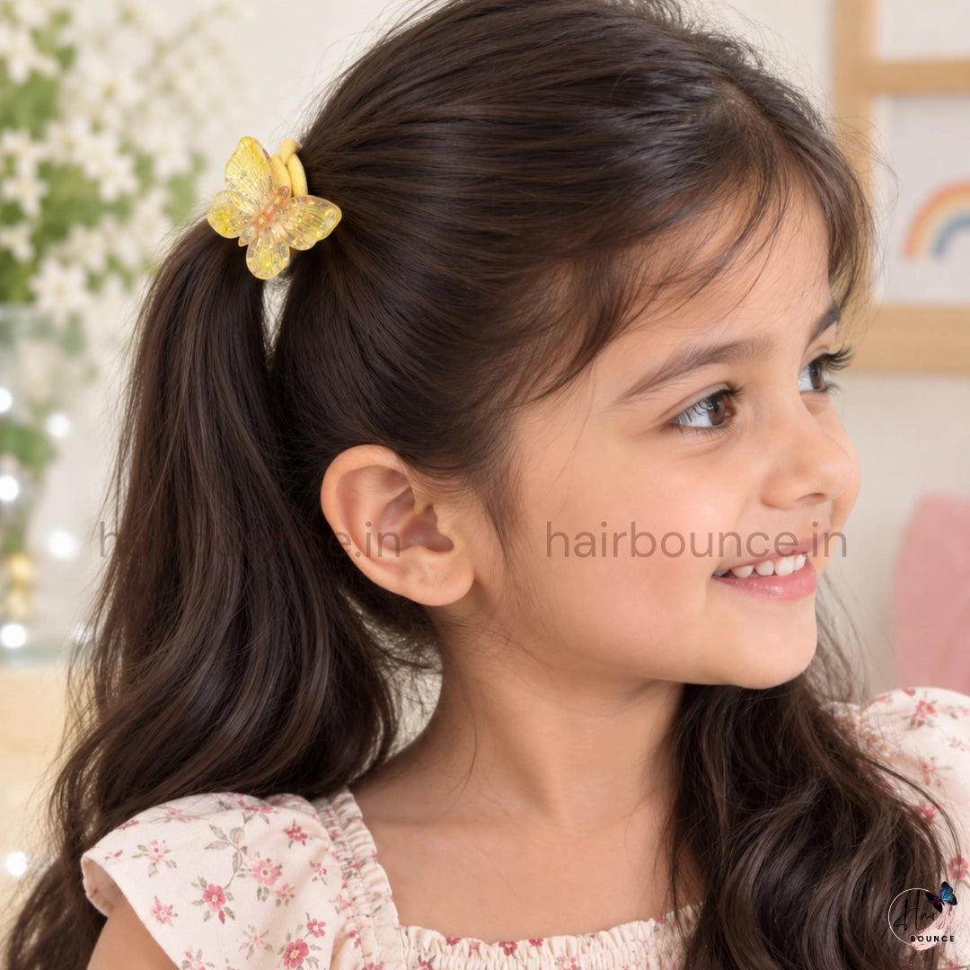 Sparkling Butterfly Ponytail Rubber Bands for Girls – Pack of 2