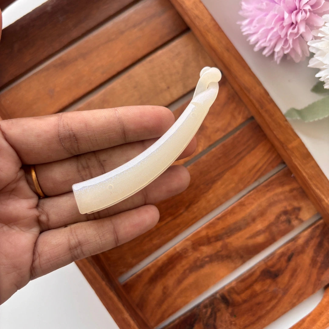 Glossy Pastel Curve Banana Clip - Medium