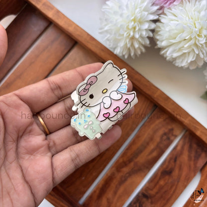 Cute Kitty & Teddy Hair Claw – Medium