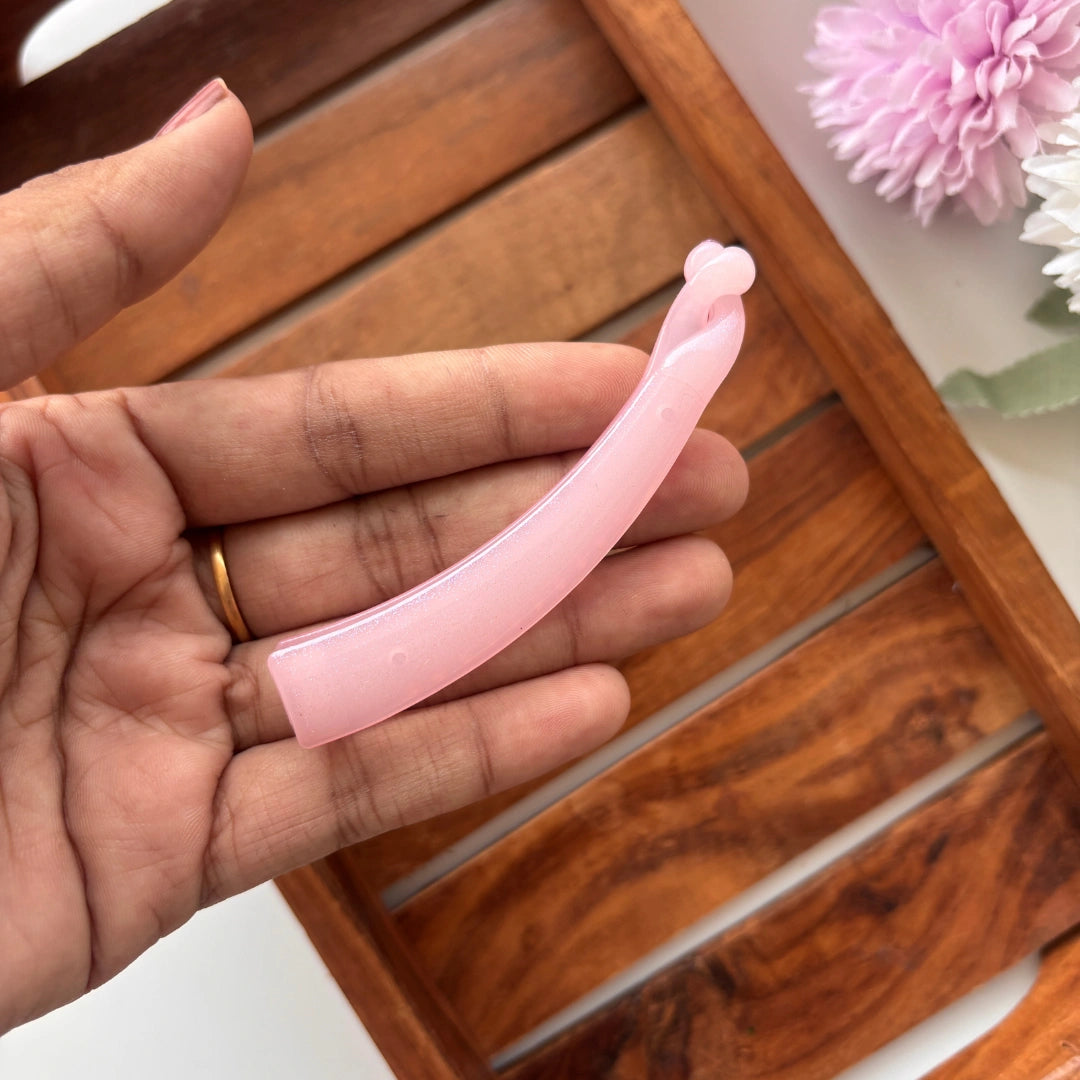 Glossy Pastel Curve Banana Clip - Medium