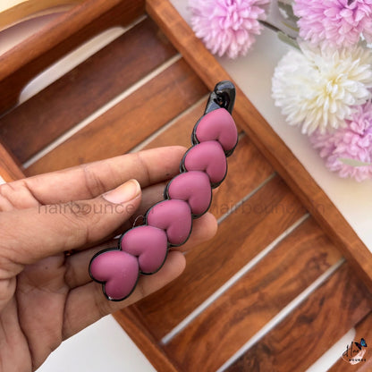 Sweet Hearts Lock Banana Clip – Large | Cute Heart Design Hair Clip for Women & Girls