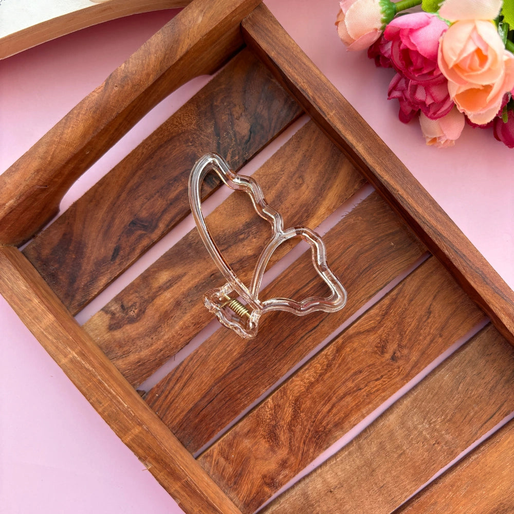 Shinny Butterfly Outline Hair Claw - Medium