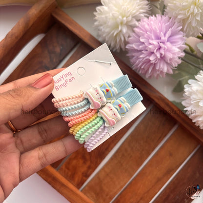 Pastel Cartoon Snap Clips for Kids