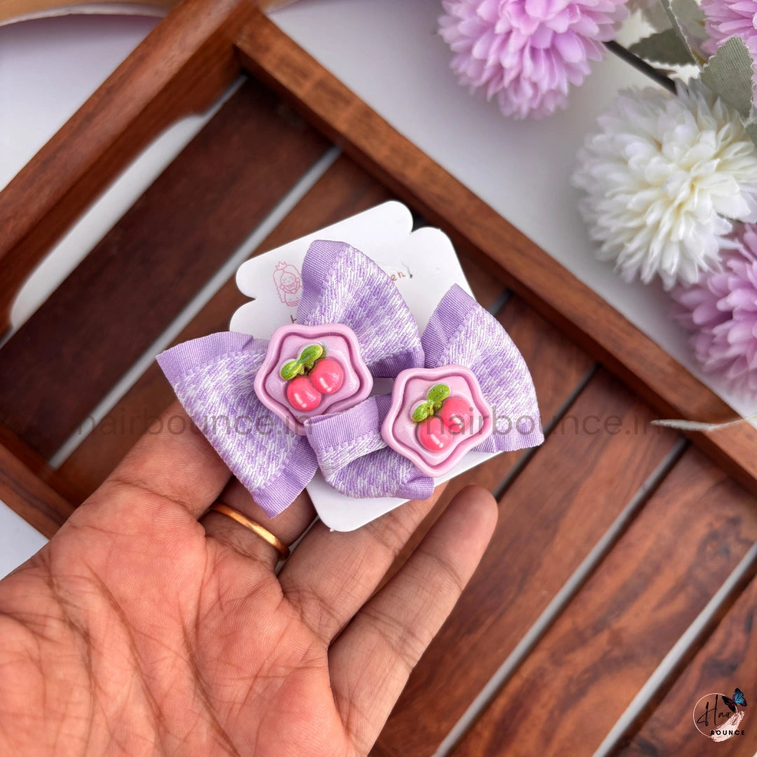 Sweet Kawaii Bow Alligator Clips – Pack of 2