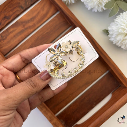 Royal Bloom Crystal Hair Claw
