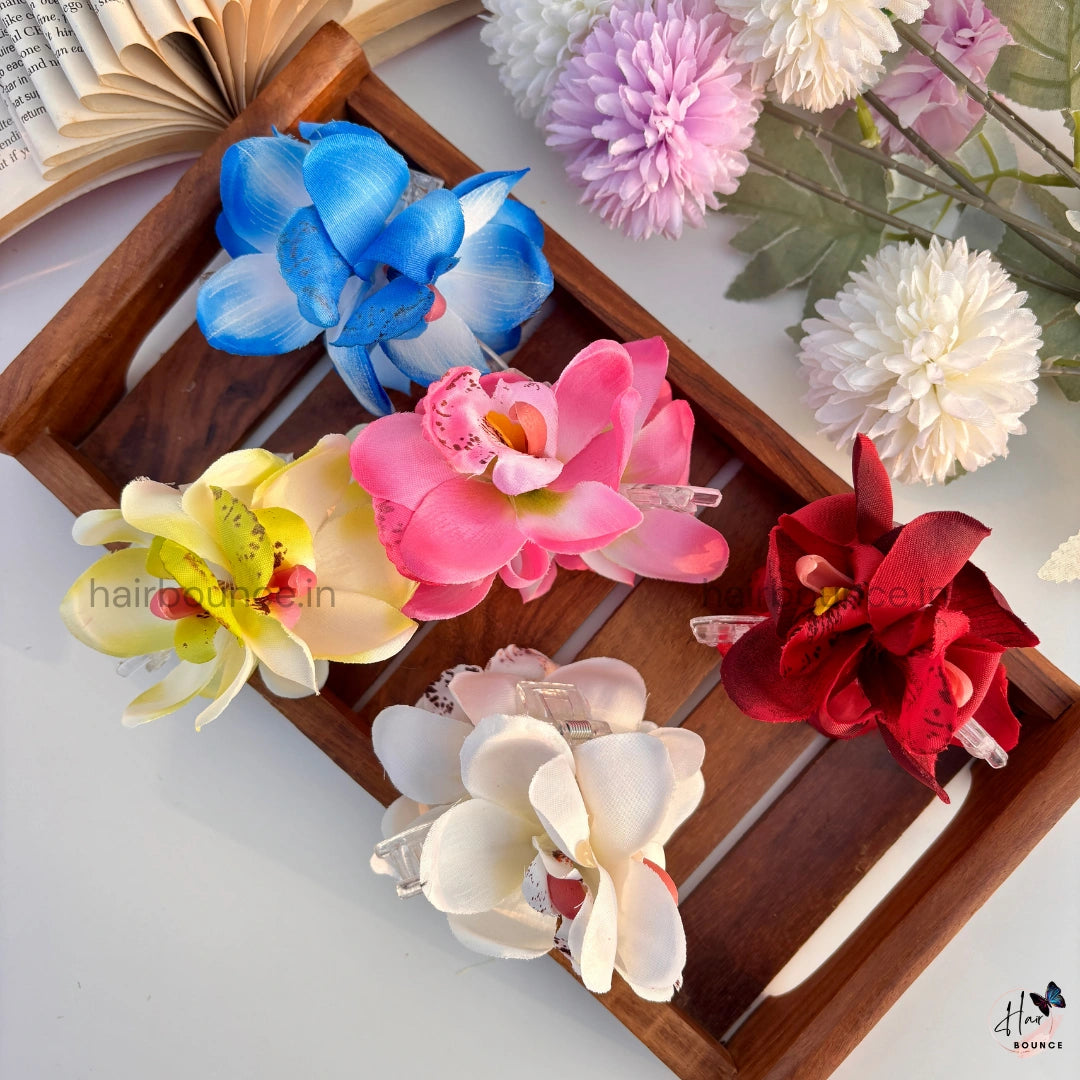 Luxe Petal Orchid Hair Claw - Large