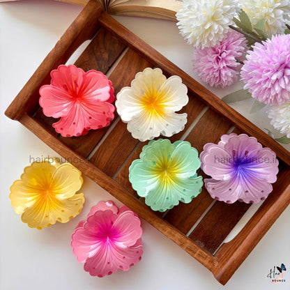 Shinny Hibiscus Hair Claw - Large