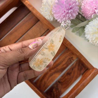 Bofeini Flower Printed Lock Banana Clip - Large