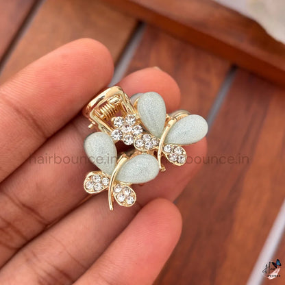 Crystal Butterfly Garden Mini Hair Claw Clips – Pack of 6
