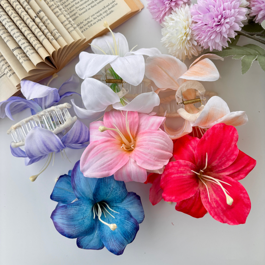 Tropical Bloom Loop Hair Claw – Large