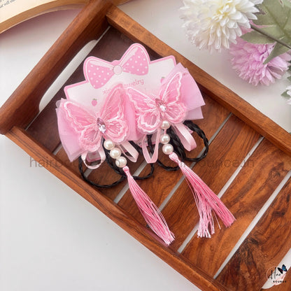 Butterfly Tassel Braid Alligator Clips – Pack of 2
