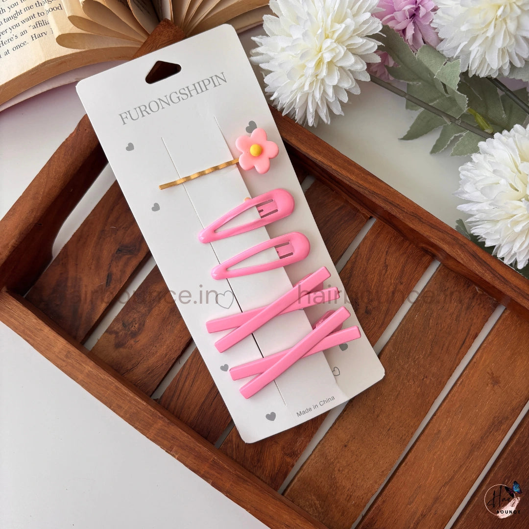 Cute Daisy Hair Clip Set – Pack of 5