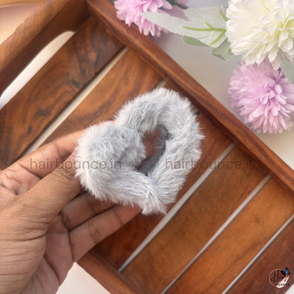 Colourful Heart Fur Hair Claw - Medium