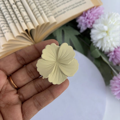 Bright Shades Matte Hibiscus Flower Hair Claw - Small