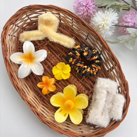 Sunny Bloom Hair Hamper ☀️🌼